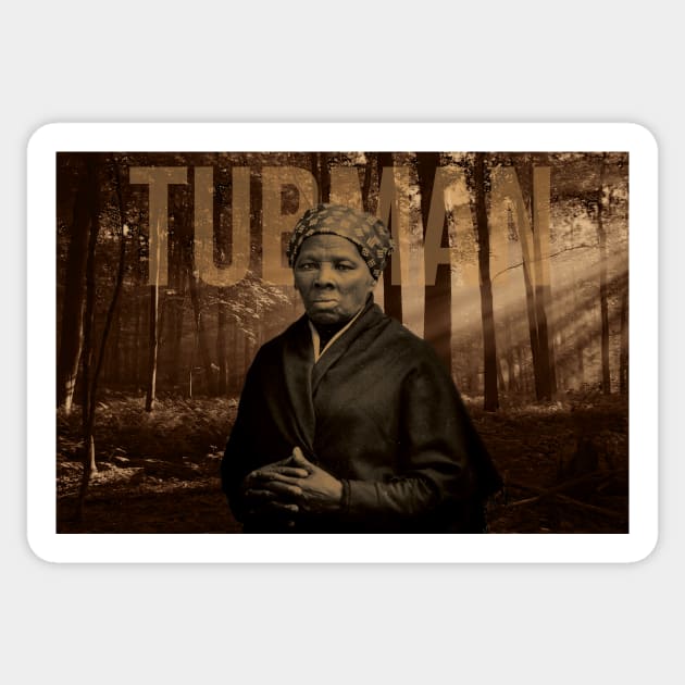 Famous Black History Women | Harriet Tubman Poster with Background Sticker by Panafrican Studies Group